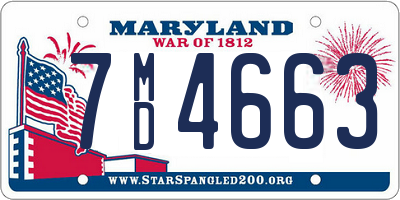 MD license plate 7MD4663