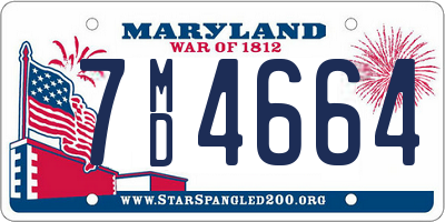 MD license plate 7MD4664