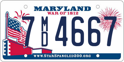 MD license plate 7MD4667