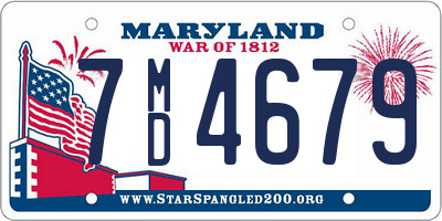 MD license plate 7MD4679