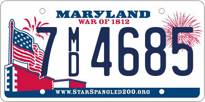 MD license plate 7MD4685