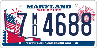 MD license plate 7MD4688