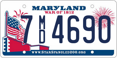 MD license plate 7MD4690