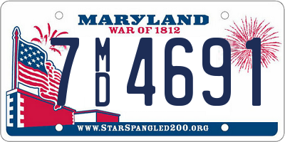 MD license plate 7MD4691