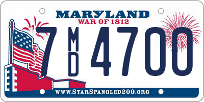 MD license plate 7MD4700