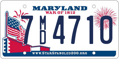 MD license plate 7MD4710