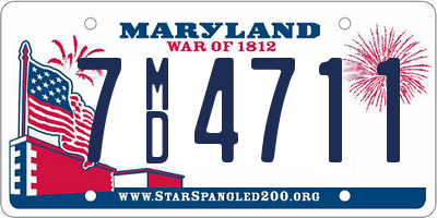 MD license plate 7MD4711