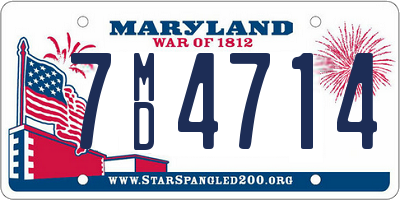 MD license plate 7MD4714