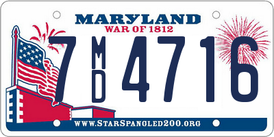 MD license plate 7MD4716