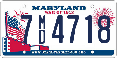 MD license plate 7MD4718