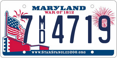 MD license plate 7MD4719