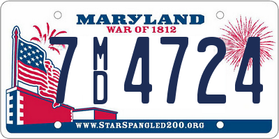 MD license plate 7MD4724