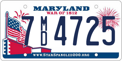 MD license plate 7MD4725