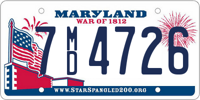 MD license plate 7MD4726