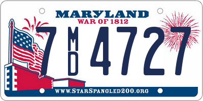 MD license plate 7MD4727