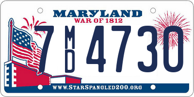 MD license plate 7MD4730