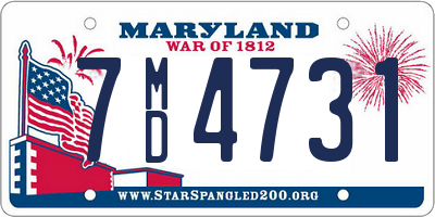 MD license plate 7MD4731