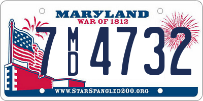 MD license plate 7MD4732