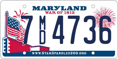 MD license plate 7MD4736