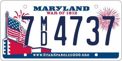 MD license plate 7MD4737