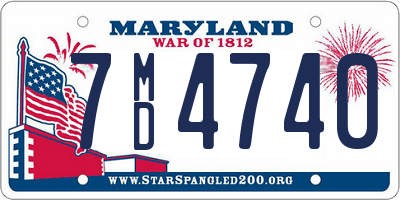 MD license plate 7MD4740