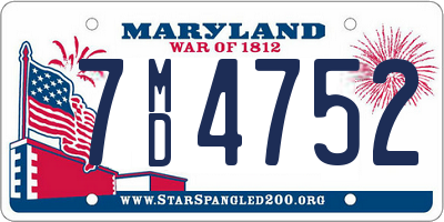 MD license plate 7MD4752