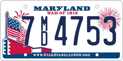 MD license plate 7MD4753