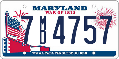 MD license plate 7MD4757