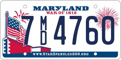 MD license plate 7MD4760