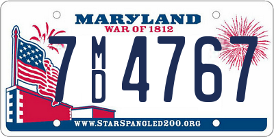 MD license plate 7MD4767