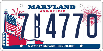 MD license plate 7MD4770