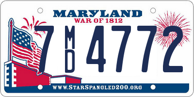 MD license plate 7MD4772