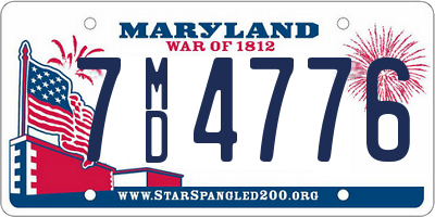 MD license plate 7MD4776