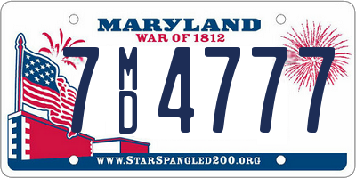 MD license plate 7MD4777