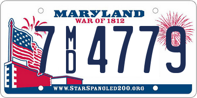 MD license plate 7MD4779