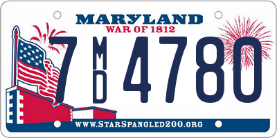 MD license plate 7MD4780