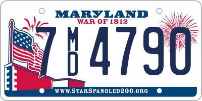 MD license plate 7MD4790