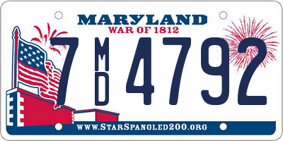 MD license plate 7MD4792