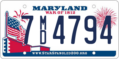 MD license plate 7MD4794