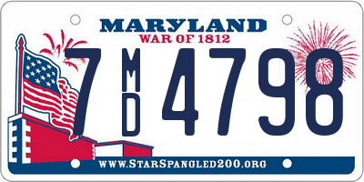 MD license plate 7MD4798