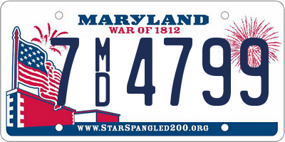 MD license plate 7MD4799