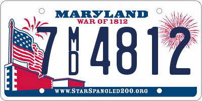 MD license plate 7MD4812