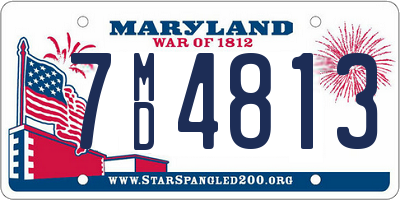 MD license plate 7MD4813