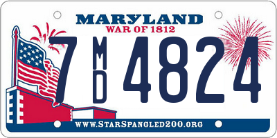 MD license plate 7MD4824