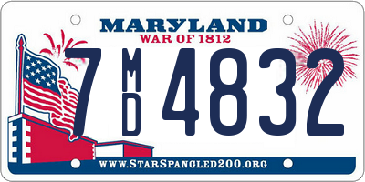 MD license plate 7MD4832