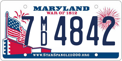 MD license plate 7MD4842