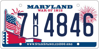 MD license plate 7MD4846