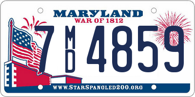 MD license plate 7MD4859