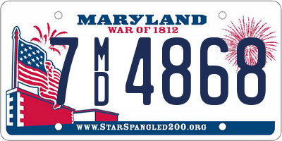 MD license plate 7MD4868