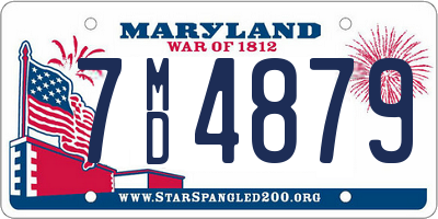 MD license plate 7MD4879